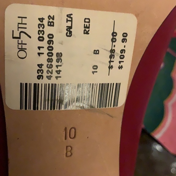 NWT Isaac for off 5Th red open toe pumps made in Italy Size 10Bk no box - Picture 6 of 12